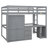 Loft Bed With Wardrobe-1758604900