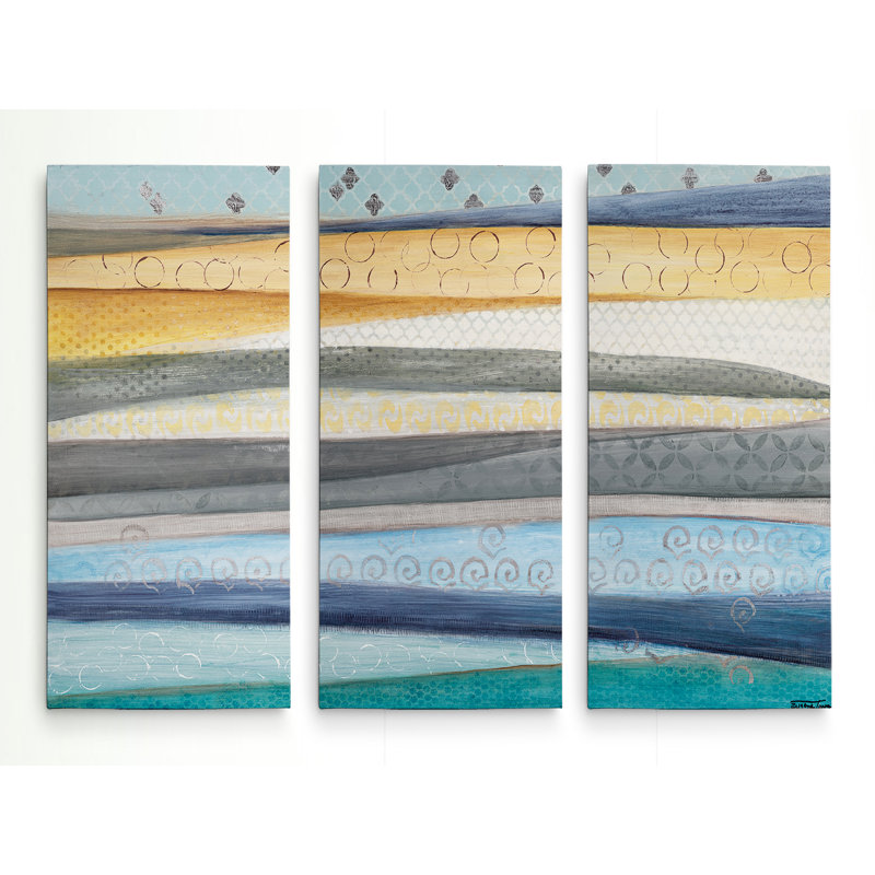 «Layers of the Earth», reproduction de peinture à l'acrylique à multiples images sur toile tendue avec châssis