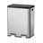 Eko Essential Recycle Step Trash Can, Stainless Steel Dual Compartment, 30l+30l, Kitchen Garbage Bin With Dual Pedals, Dual Lids, Soft Close, Smudge-resistant, Space-saving Design For Easy Recycling