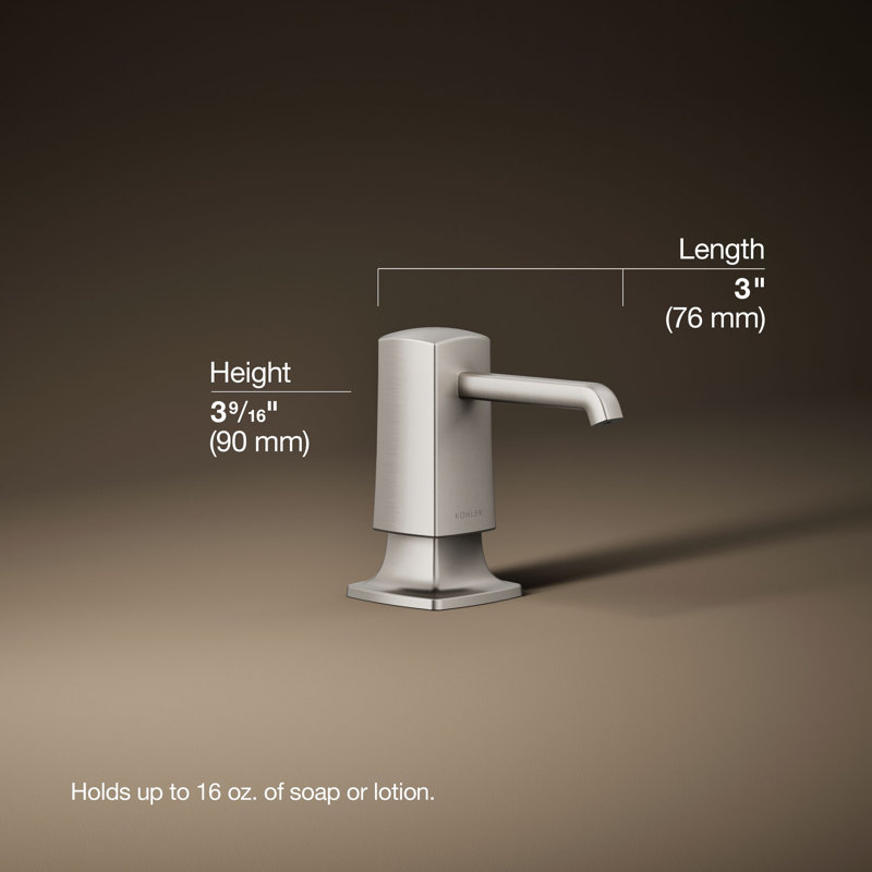 Graze Soap/Lotion Dispenser, Vibrant Stainless