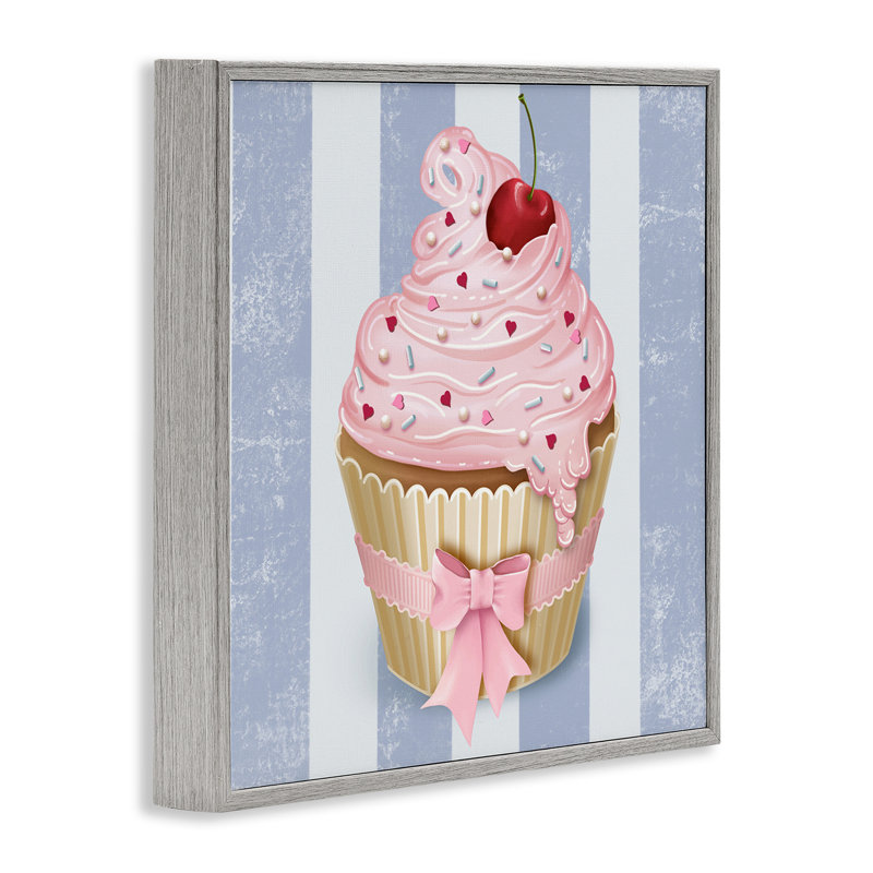 Giclée pastel à petits gâteaux avec nœud, design par Lori Mosley, H 12 po x l 12 po, Estampe numérique Farmhouse