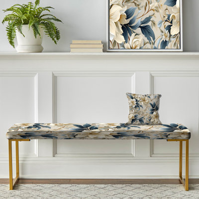 Banc rembourré or