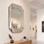 Grand miroir mural en forme de losange pour décor de salon élégant, miroir d'appoint moderne sans cadre pour hall d'entrée, salle à manger, salle de bain