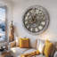 Horloge murale ronde surdimensionnée de 24 po pour le salon avec la collection America-73808852