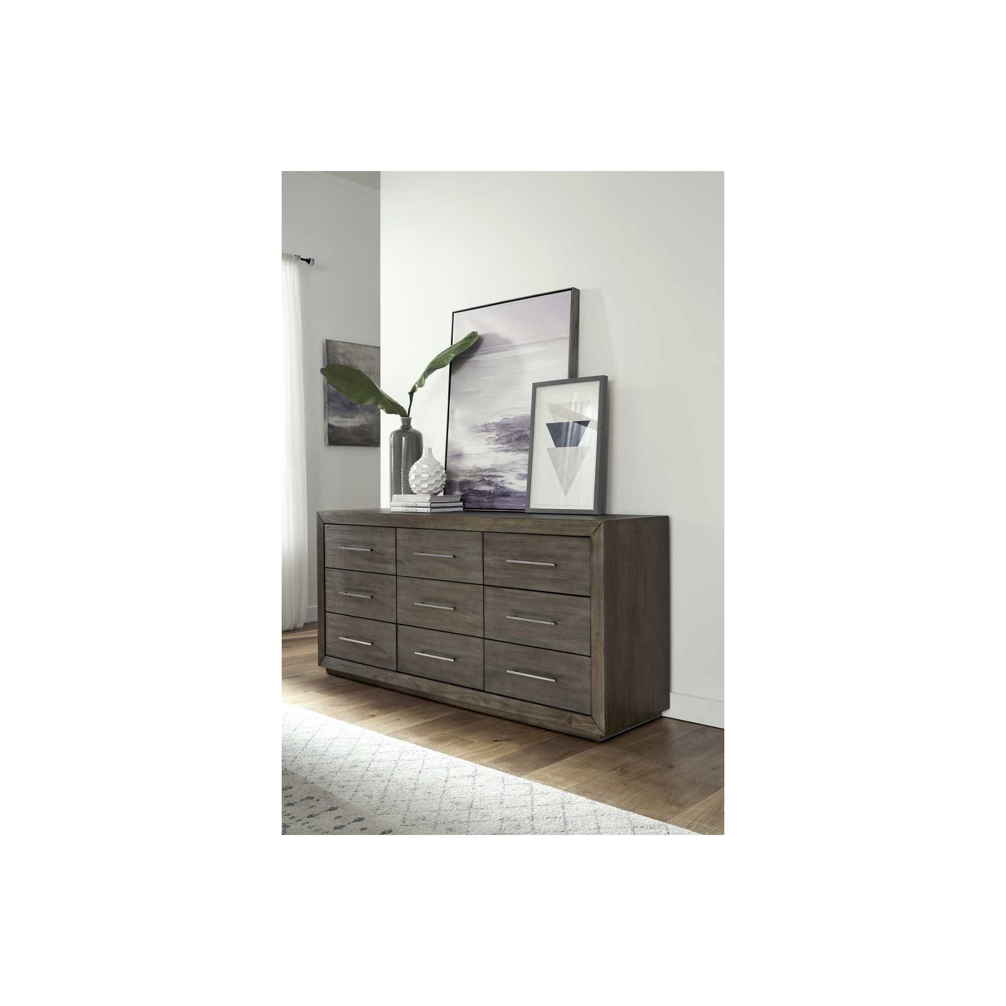 Brooks 9 - Drawer Dresser, Brown