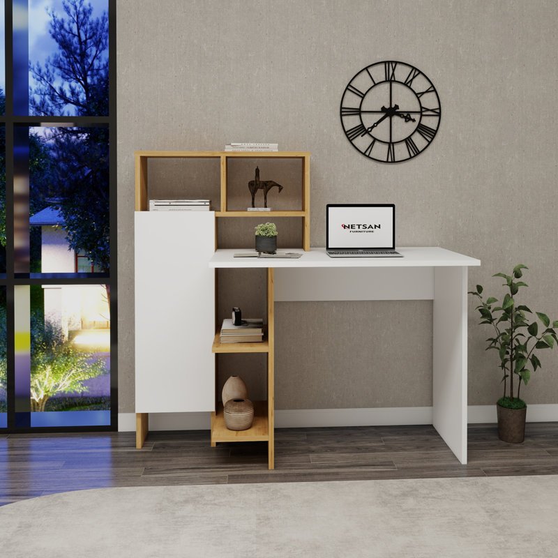 Computer Desk Eva-Jane, White/Brown