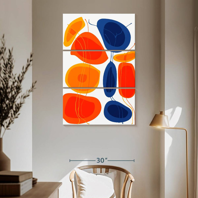 Formes abstraites bleues Avery, H 65 po x l 42 po