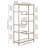 Johann 68"H 4-Tier Metal Tall Rectangular Bookcase in Satin Nickel-265813304
