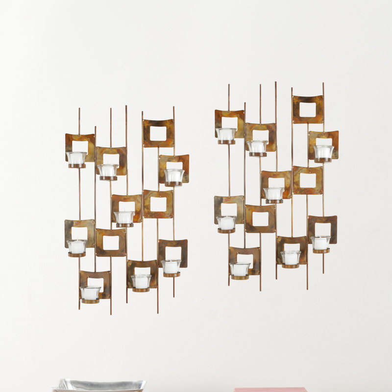 27.5 " Glass Votive and Wall Sconce