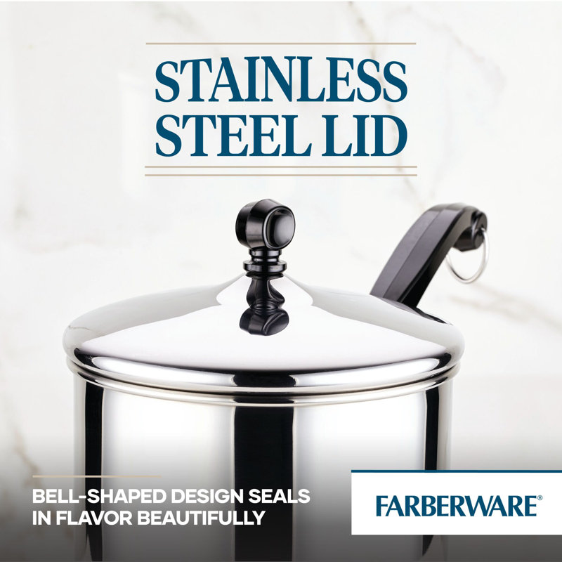 Farberware Classic 2-Quart Silver Stainless Steel Saucepan with Lid
