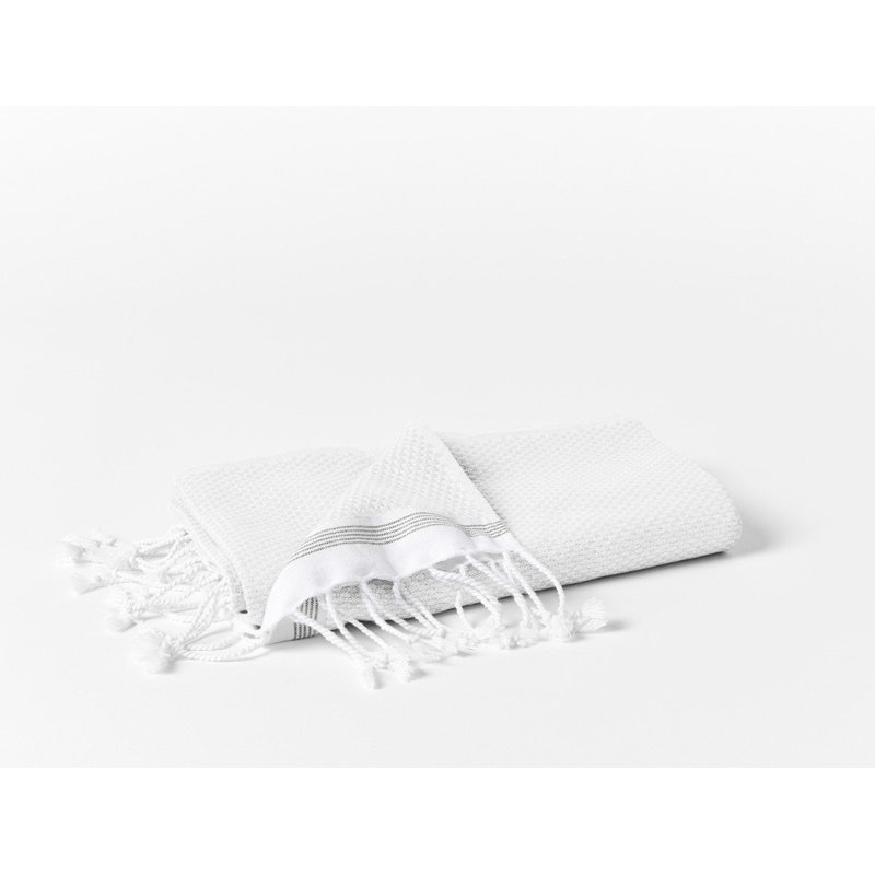 Ensemble de serviettes méditerranéen biologique, Blanc alpin / ardoise, Ensemble 6 serviettes de bain