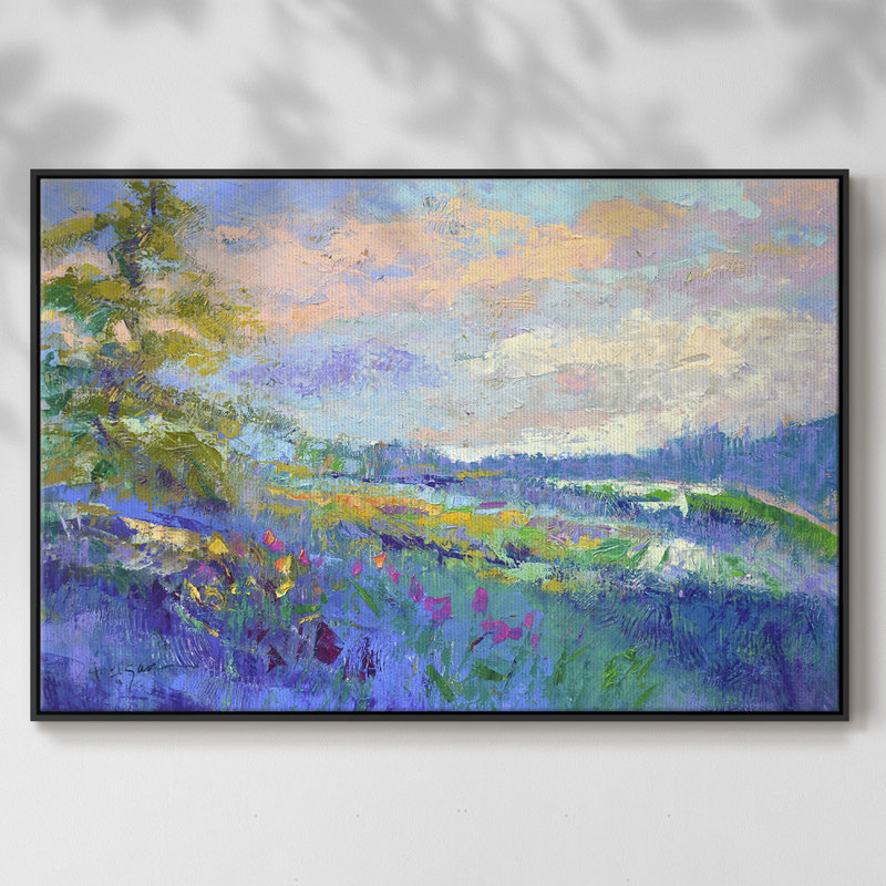 «On a Happy Day», reproduction d'art sur toile, H 17 po x l 25 po x P 2 po, Noir