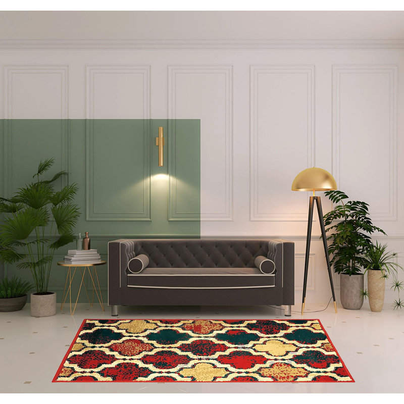 Jenniya Moroccan Indoor Rug, Rectangle 5' x 8'