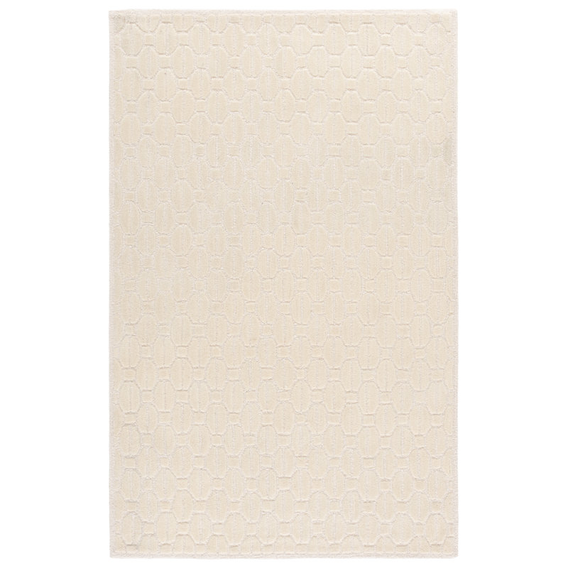 Fifth Avenue Hand Tufted Wool, Cotton Geometric Indoor Rug, Rectangle 4' x 6'