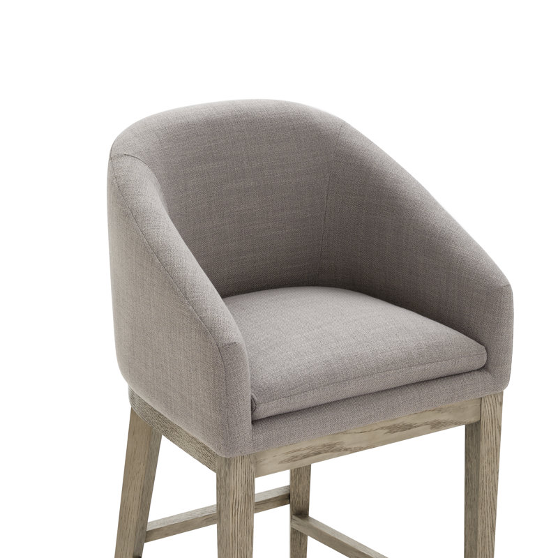 Tabouret de comptoir Bethea, Effie silex / lin