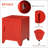 Industrial End Table, Living Room Side Table with Locker-Style Door and Adjustable Shelf
