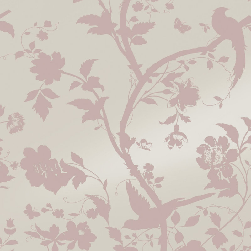 Laura Ashley Oriental Blossom Wallpaper Roll, Chalk Pink
