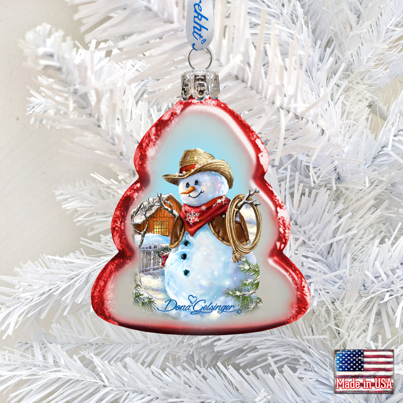 3.5'' Handmade Glass Holiday Shaped Ornament
