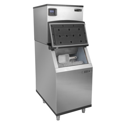 Maxx Ice V-Series Modular Ice Machine and Storage Bin, in Stainless Steel on Fridge.com