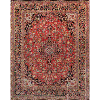 Azerbaijan Handmade Wool Floral Area Rug