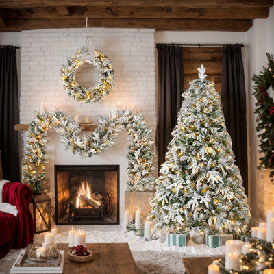 Ensemble de 3 guirlandes et guirlandes de sapin de Noël artificielles 3 pièces