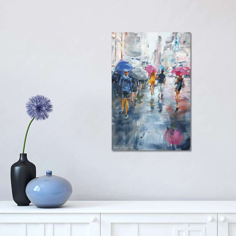 It's Raining 1 Piece Wrapped Canvas Painting, 45.72cm H x 30.48cm W x 1.9cm D
