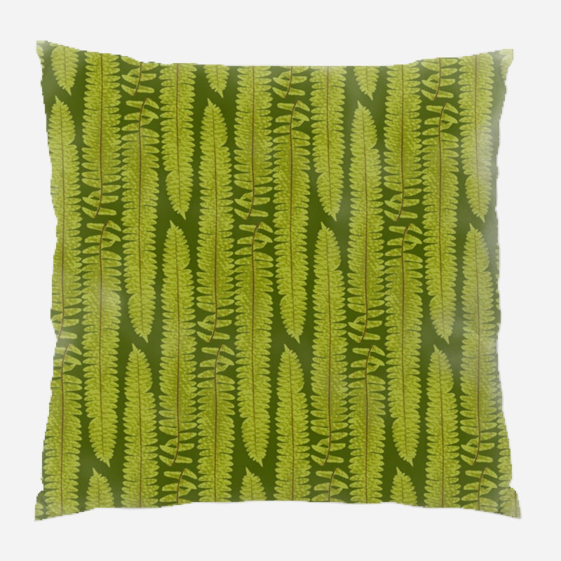 Housse de coussin carré et insert, Intérieur, Vert