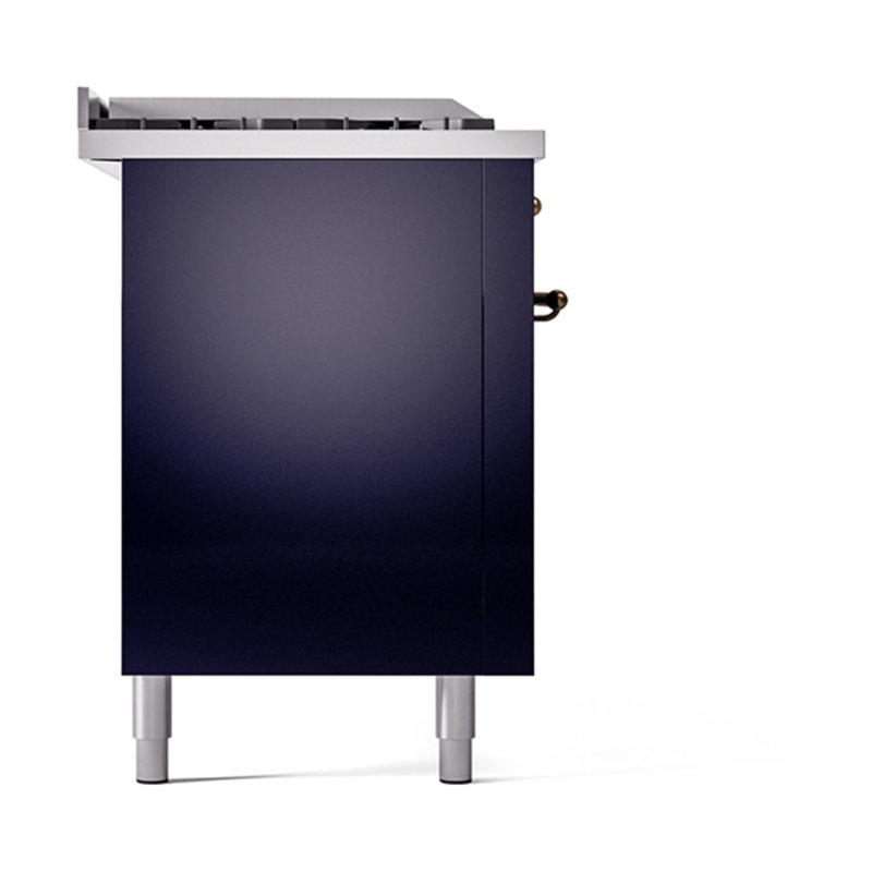 Cuisinière ILVE Nostalgie II Série 60 po à double combustible avec 7 brûleurs scellés, plaque de cuisson, table française (gaz naturel, porte pleine)
