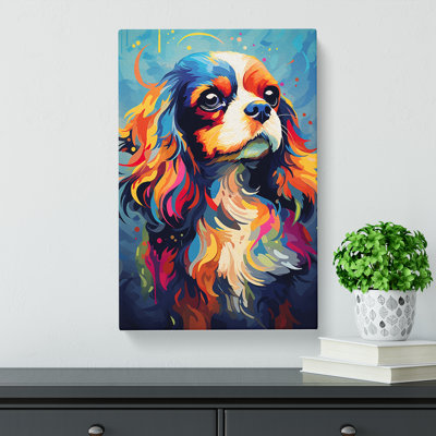 Cavalier King Charles Spaniel Futurism No.3 - Wrapped Canvas