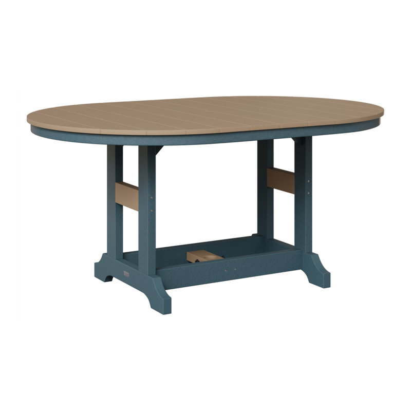 Table de salle à manger à hauteur de comptoir 64 po Berlin, Bois vieilli, Ardoise