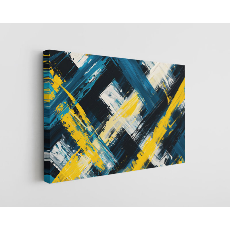 Impression sur toile de formes abstraites colorées, décoration murale moderne pour la maison et le bureau, H 16 po x l 24 po