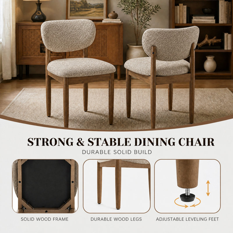 Corsica 48 cm H Fabric Side Chair, Beige
