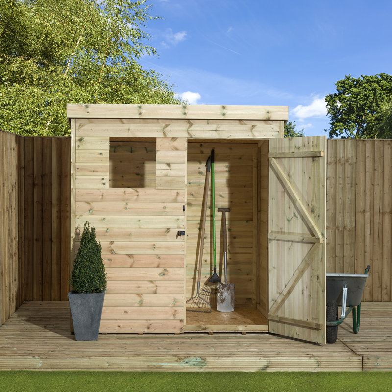 6 Ft. W x 4 Ft. D Shiplap Pent Wooden Shed
