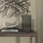 Glass Wide Ribbed Decorative Gray Candle Holder with Fluted Center