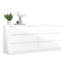 Commode double 6 tiroirs en bois d'ingénierie blanc brillant Pembert Row