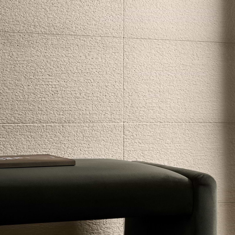 Rakestone 12x24 3D Honed Limestone Stone Tile, Comb Textured, Limestone, Wooden Beige