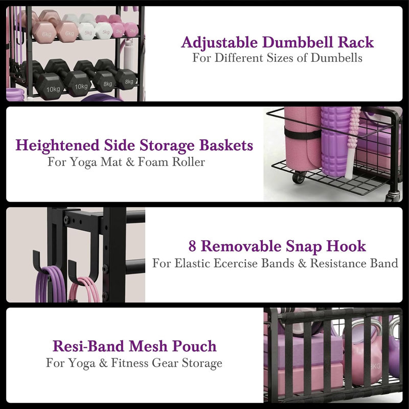 Steel Freestanding Multi-Use Sports Rack