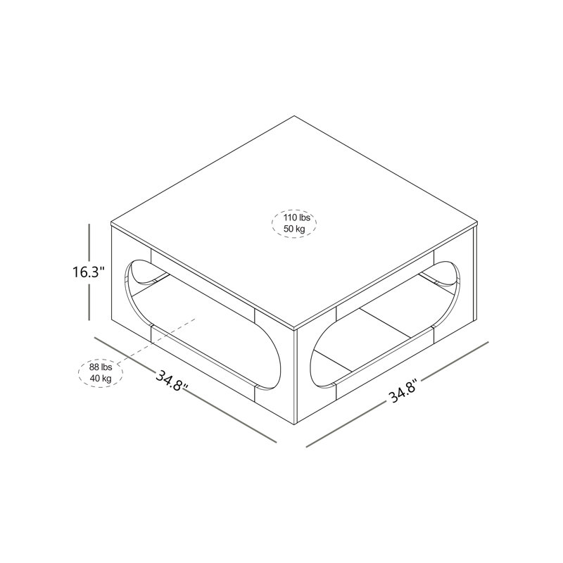 Table basse Inniss, Brun