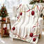 Jeté Elegant Christmas Ornament Ribbon Motif Ornaments, 30 x 40 po