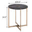 Table de chevet noire avec tiroir - base de rangement en métal 24,5 po