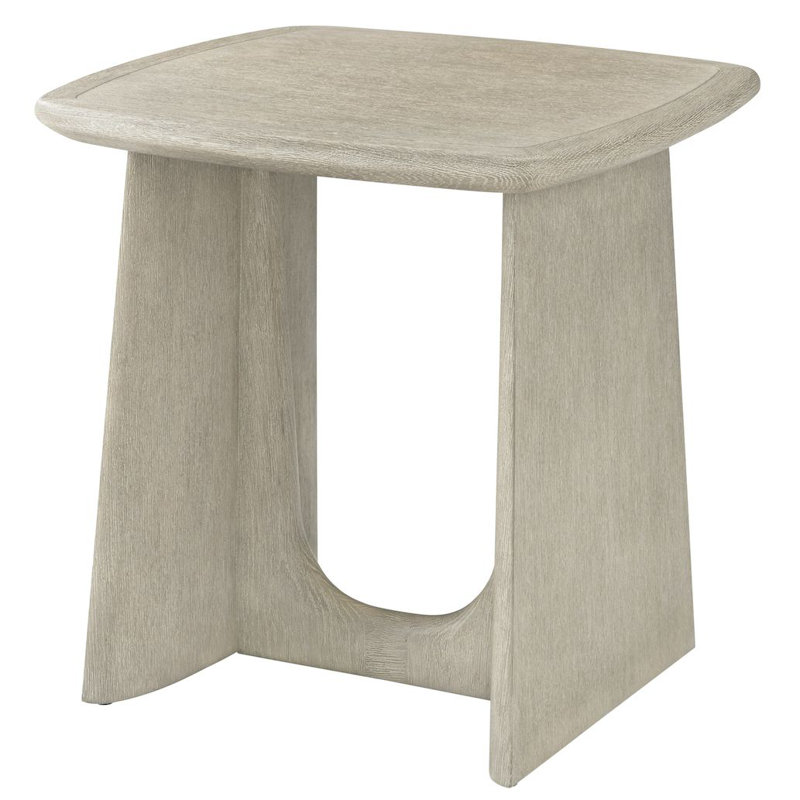 Table de bout Repose en bois massif Repose, Chêne gris