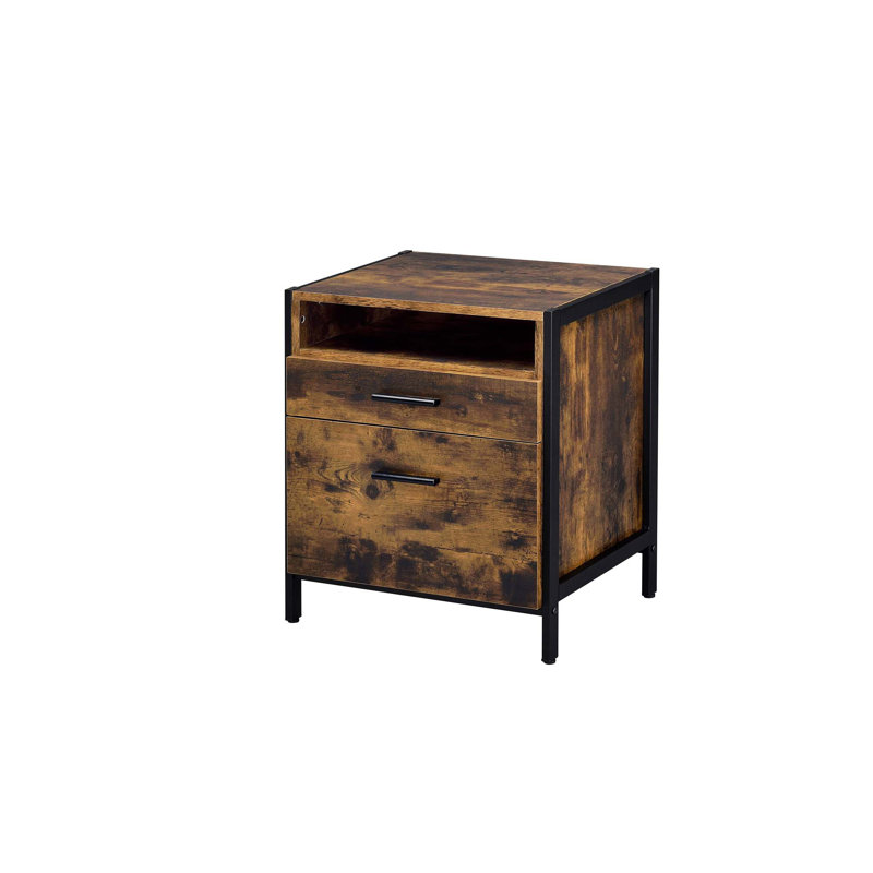 Chic Rustic Nightstand With Storage Options