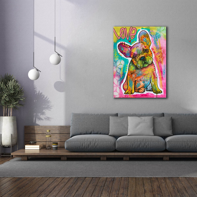 «Love Puppy - Ears» par Dean Russo, H 54 po x l 40 po x P 1,5 po