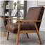 Fauteuil de style moderne Mid-Century de 25,38 po de largeur, brun-297181813