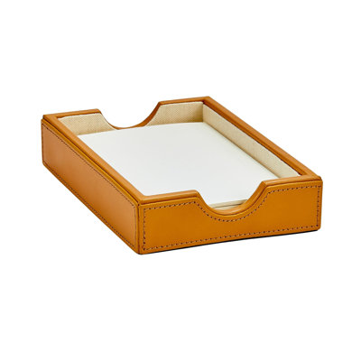 Letterpress Leather Memo Tray