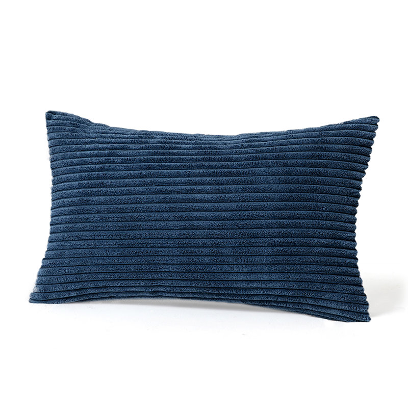 Coussin rayé, Bleu marine