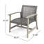 Chaise club en bois et osier Hampton (ensemble de 2)