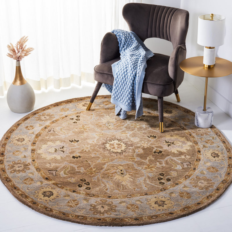 Tingley Hand Tufted Wool Pile Oriental Rug, Round 6'