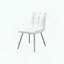 Ensemble de 2 chaises de salle à manger - aspect cuir - motif matelassé - pieds chromés-40569522