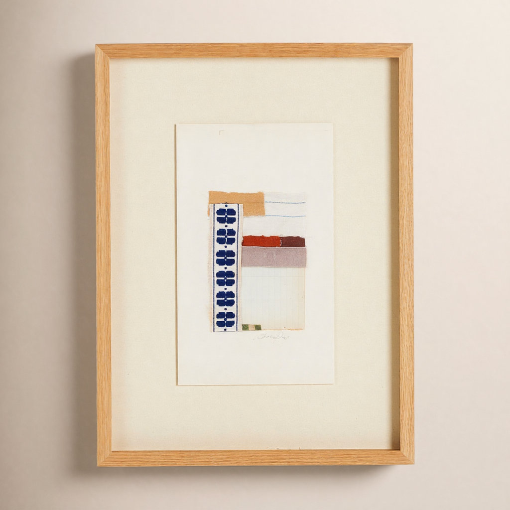 "Motif Bleu" by Shaina Page, 32" H x 24" W